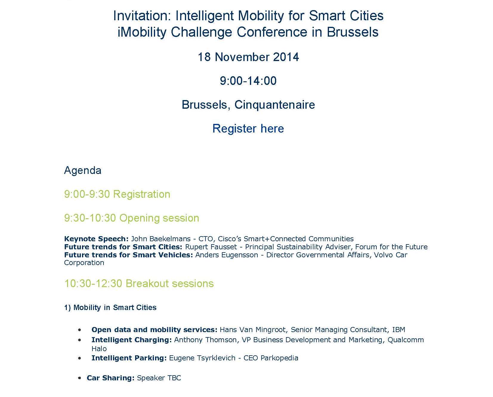 FW New speakers confirmed Intelligent Mobilit Page 1