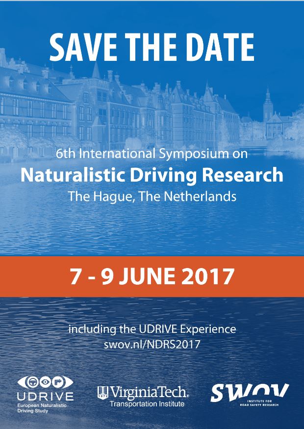 SAVE THE DATE! 6th Naturalistic Driving Research Symposium (NDRS 2017)