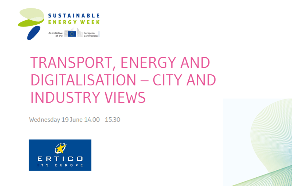 Join ERTICO at the European Sustainable Energy Week in June