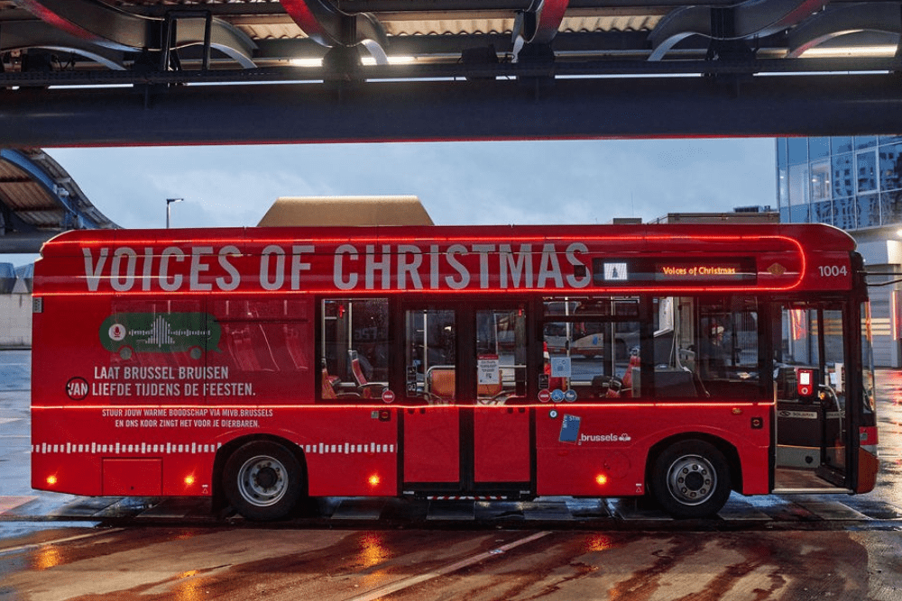 Brussels Bus Company Stib Spreading Christmas Wishes In Song Ertico Newsroom