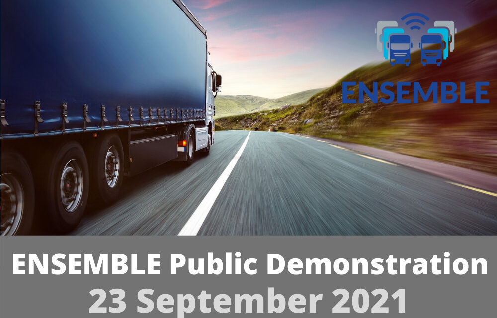 ENSEMBLE organises a multi-brand truck platooning live demo