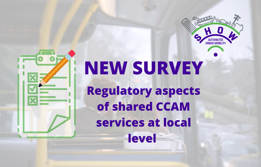 Contribute to SHOW’s survey on regulatory aspects of shared CCAM services at local level