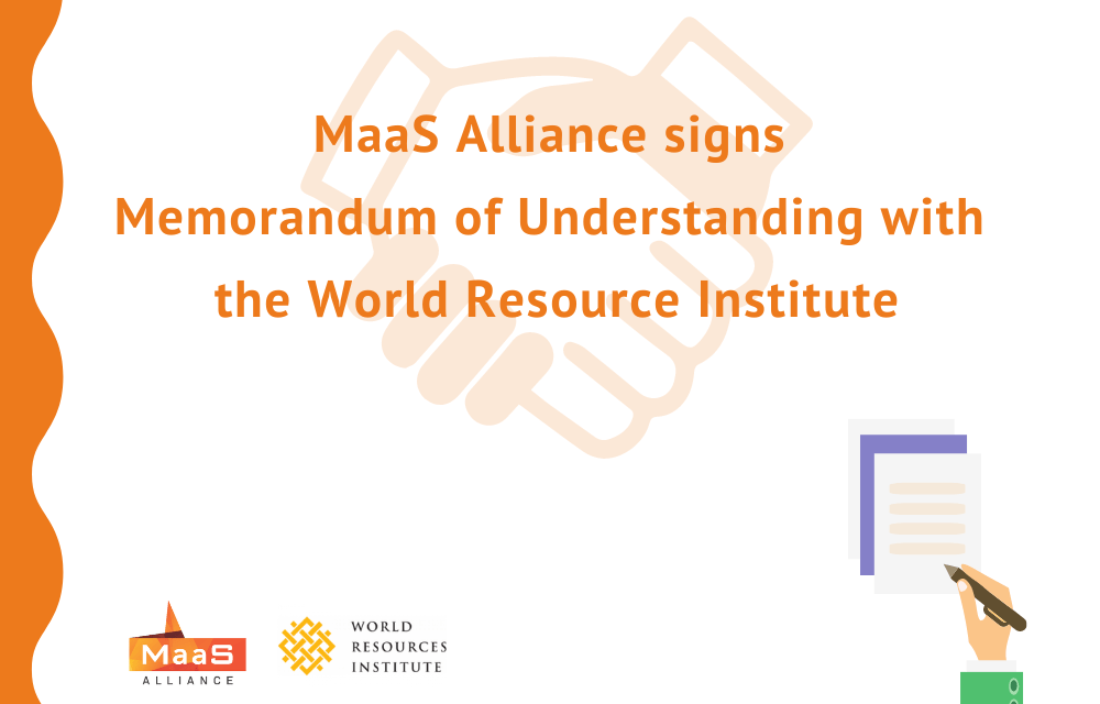 MaaS Alliance signs MoU with the World Resource Institute