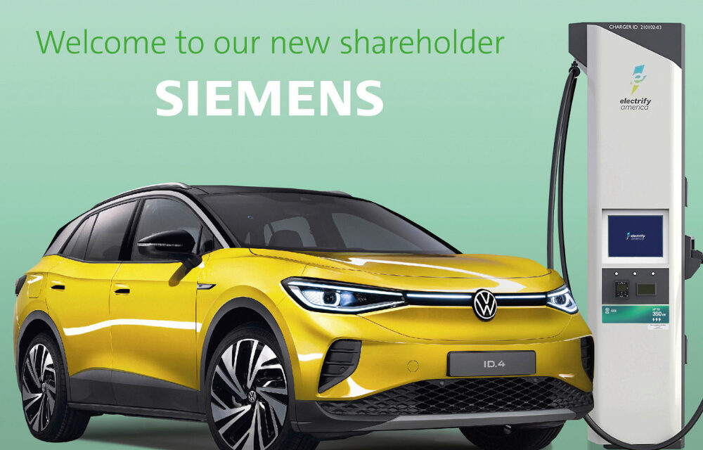 Volkswagen and Siemens invest in Electrify America’s ambitious growth plans