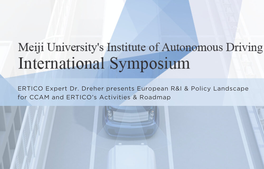 ERTICO Expert, Dr. Dreher presents at the Meiji University International Symposium 
