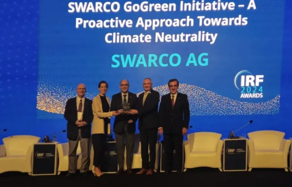 IRF Award for SWARCO’s GoGreen Initiative